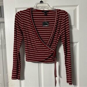 NWT Forever 21 Wrap 3/4 Sleeve Top